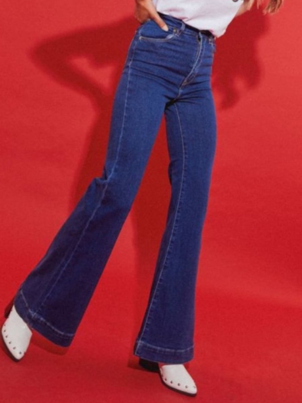 Rolla's 28x28 East Coast Flare Blue Jeans 0541 petite short hemmed dark